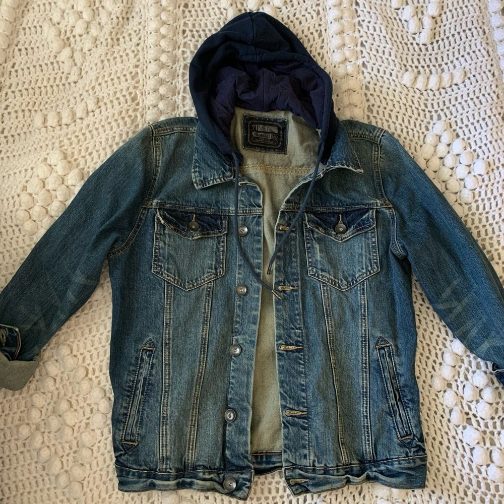 denim hoodie jacket (men’s)